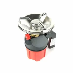 Gázfőző műanyag testű piros-fekete