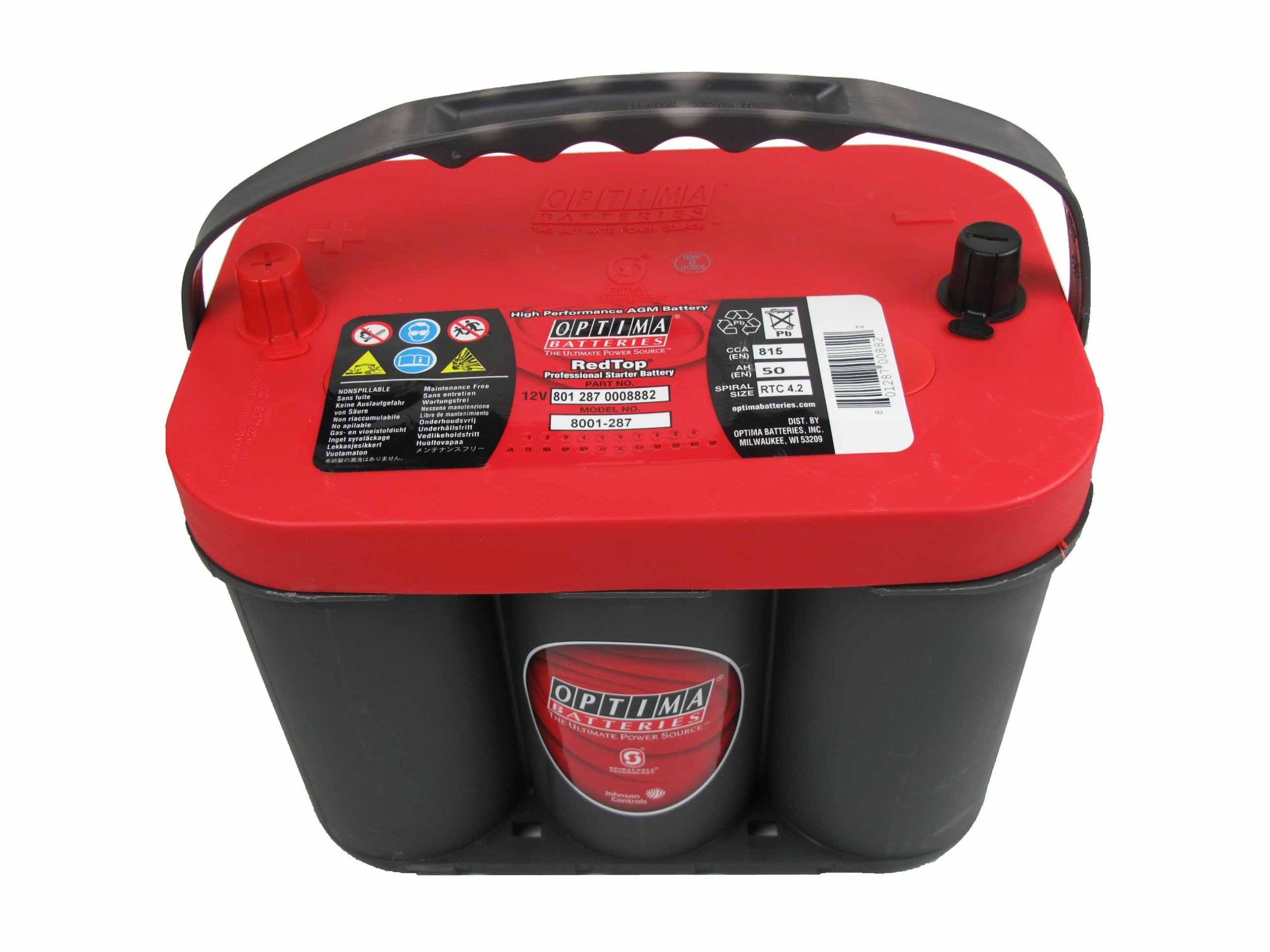 Optima Red - 12v 50ah közép sarus Optima Red - 12v 50ah közép sarus