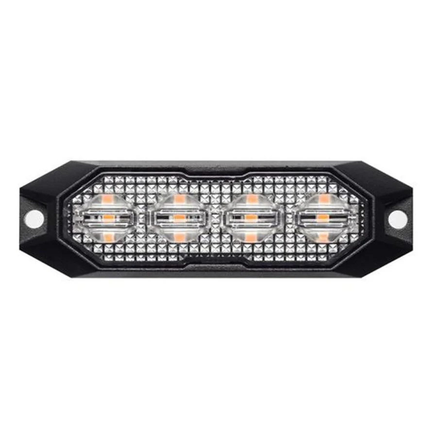 Villogólámpa kiegészítő mini 4LED sárga 12/24V 15 funkciós Villogólámpa kiegészítő mini 4LED sárga 12/24V 15 funkciós