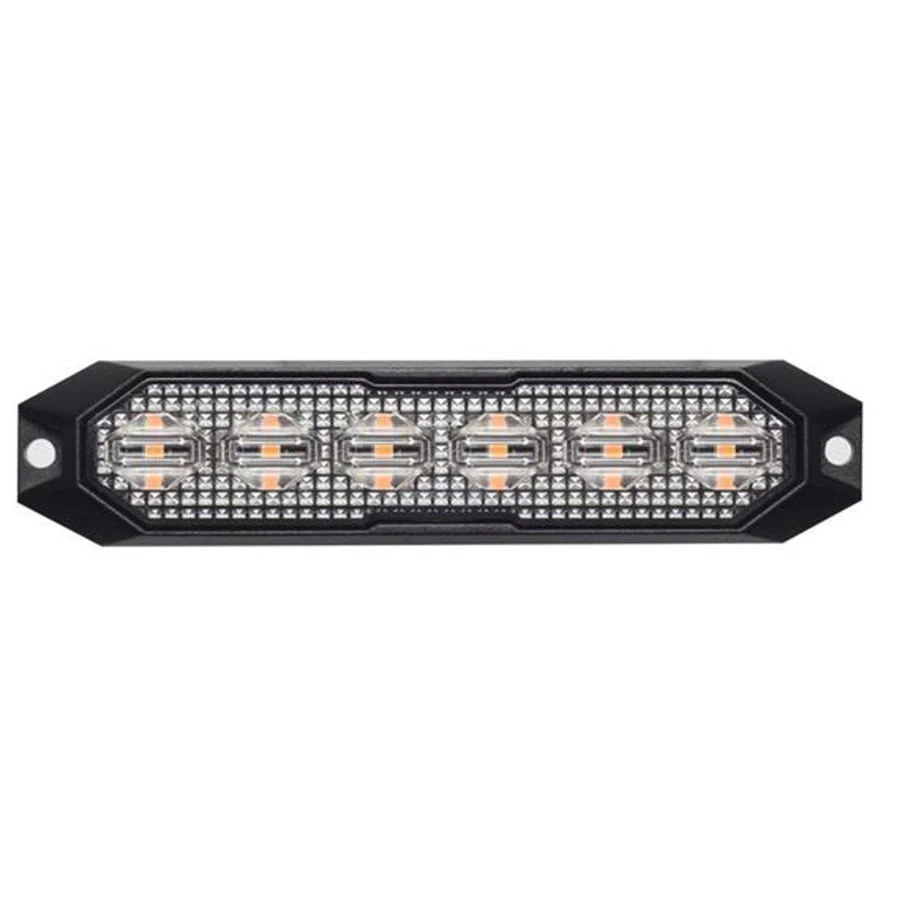 Villogólámpa kiegészítő mini 6LED sárga 12/24V 15 funkciós Villogólámpa kiegészítő mini 6LED sárga 12/24V 15 funkciós