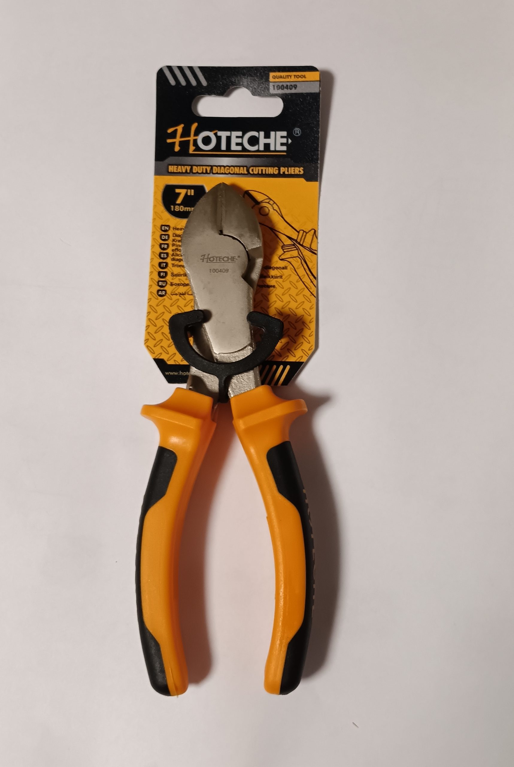 Hoteche erő-oldalcsípőfogó 180 mm, edzett, kovácsolt, dupla PVC markolattal Hoteche erő-oldalcsípőfogó 180 mm, edzett, kovácsolt, dupla PVC markolattal